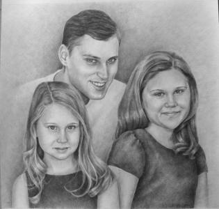 Pencil Drawing Portrait. 